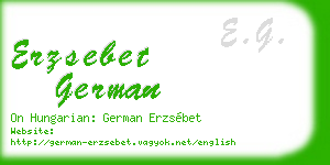 erzsebet german business card