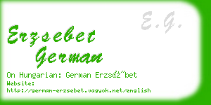 erzsebet german business card